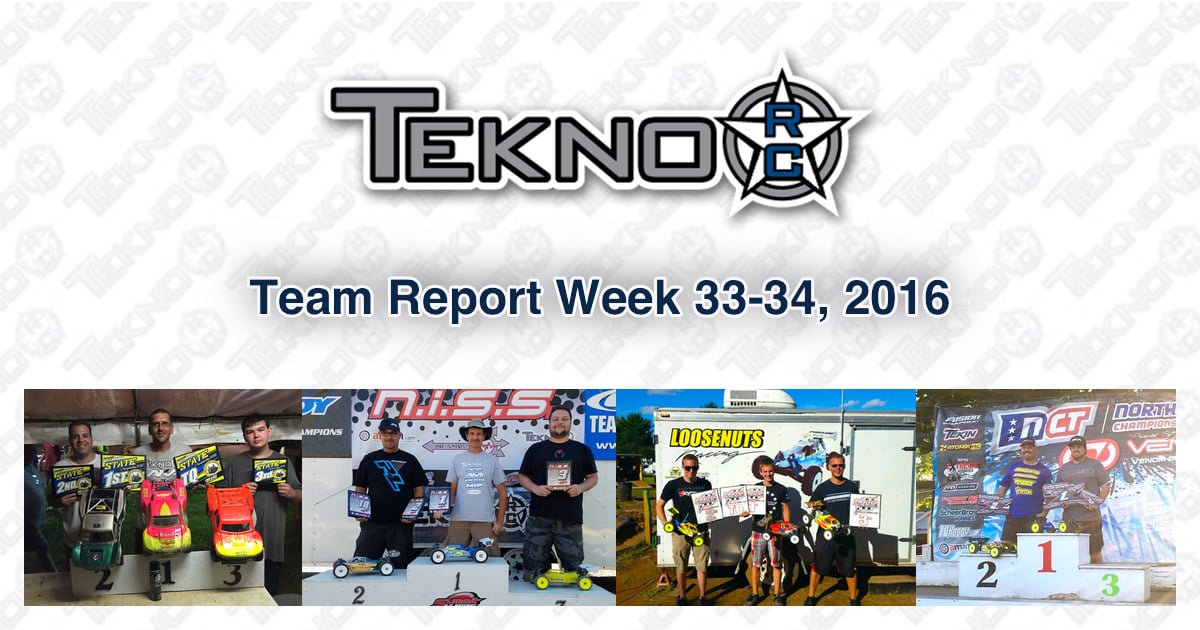 Tekno RC Team Report Week 33-34 2016