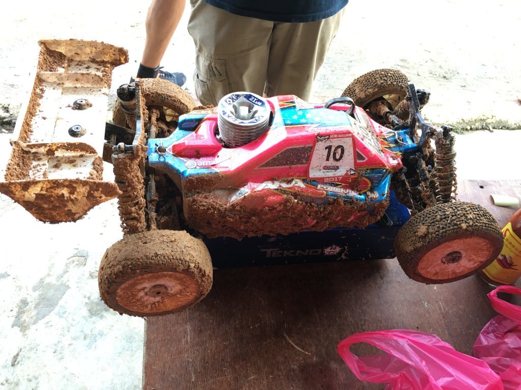 Track wasn’t exactly dry.... Ryan’s car after Q1.