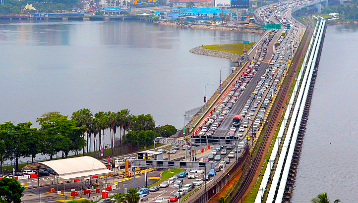 Singapore - Malaysia border. So close yet so far.... ?
