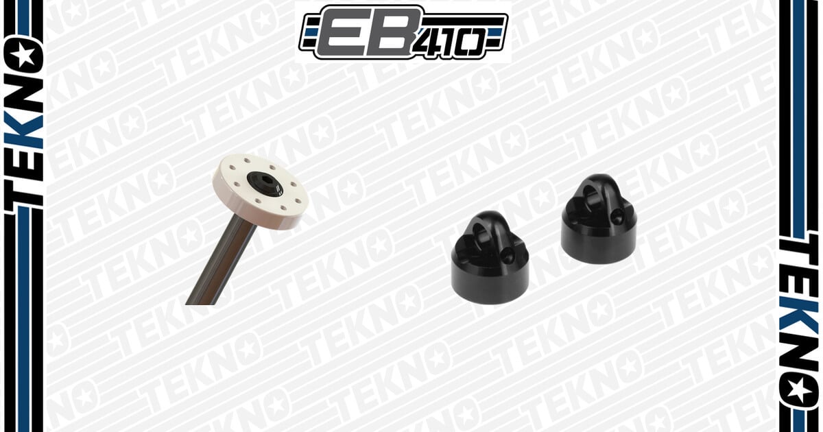 Tekno RC EB410 Aluminum Shock Caps and Blank Pistons Are Now Available!