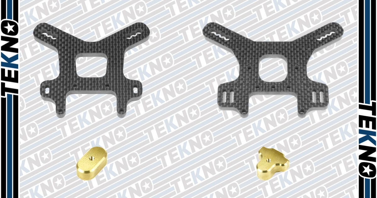 New NB48 2.0 Carbon Fiber Shock Towers and Brass Weights!