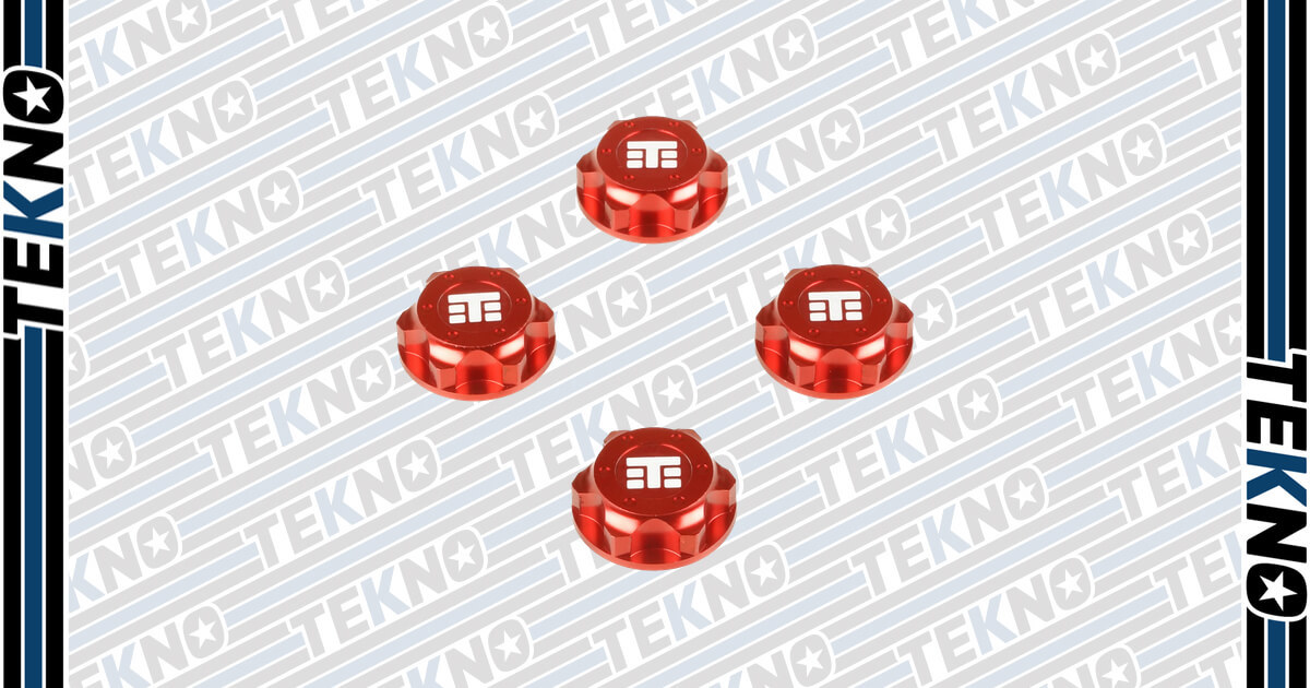 New Red Anodized Captured Wheel Nuts From Tekno RC!